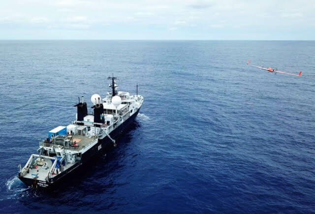 uas-ship Unmanned Aircraft Explores Ocean Health off California Coast