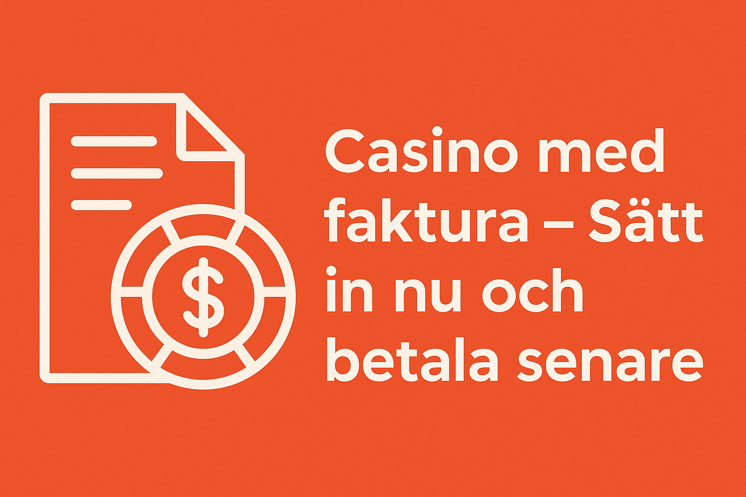 Casino med faktura – Sätt in nu och betala senare