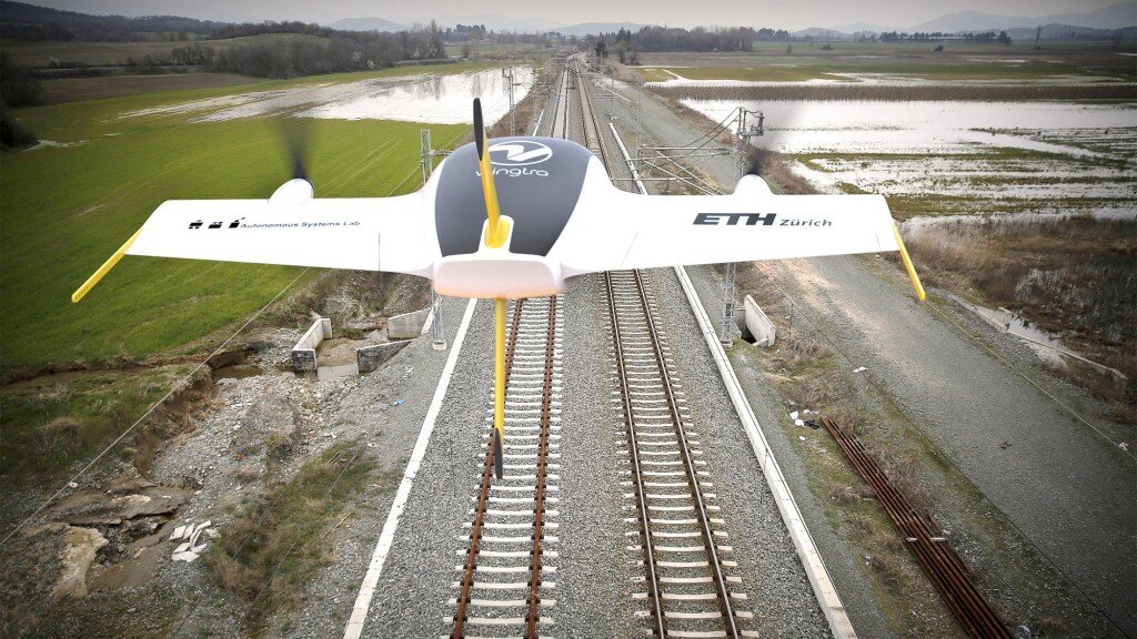 Wingtra-UAV-Train-1024x576 Wingtra Start-Up Develops Fixed-Wing, VTOL Drone