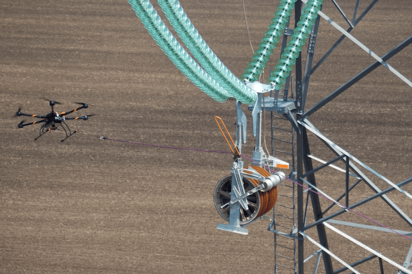 Sock-Pull7 North Dakota Companies Deploy UAS to Help Construct Power Lines